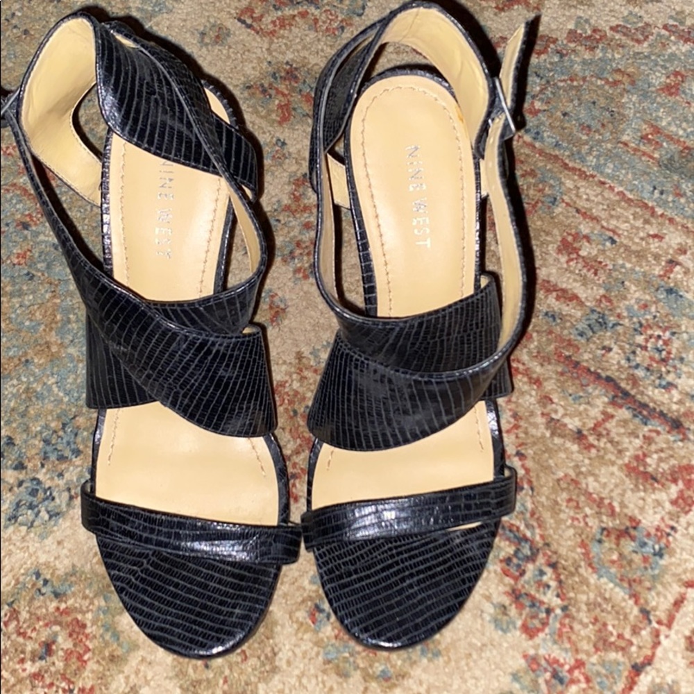 Black snake texture Nine West heel